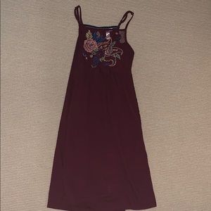 maroon tank dress